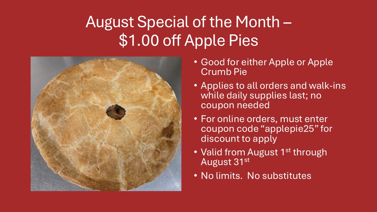 August Special of the Month –
