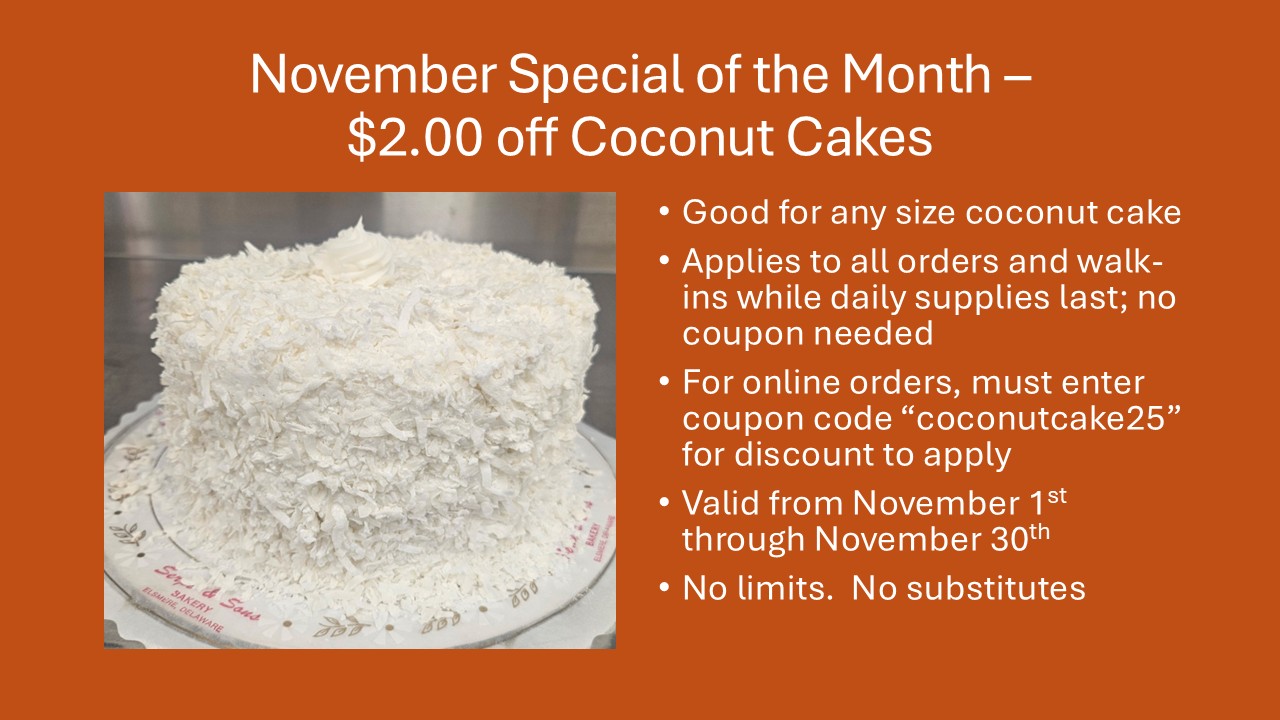 November Special of the Month –